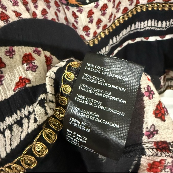 Free People Multicolor Floral Blouse Tunic - Picture 11 of 12